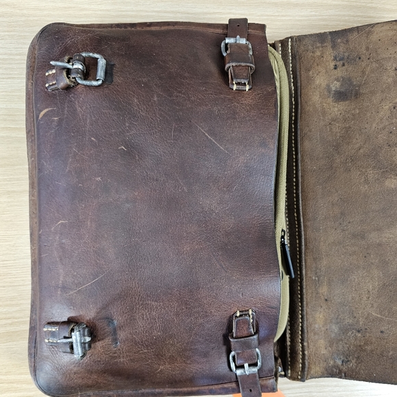 WW2 Vintage 1939 Military Leather Cavalry Messenger Shoulder Briefcase B… - Picture 8 of 13